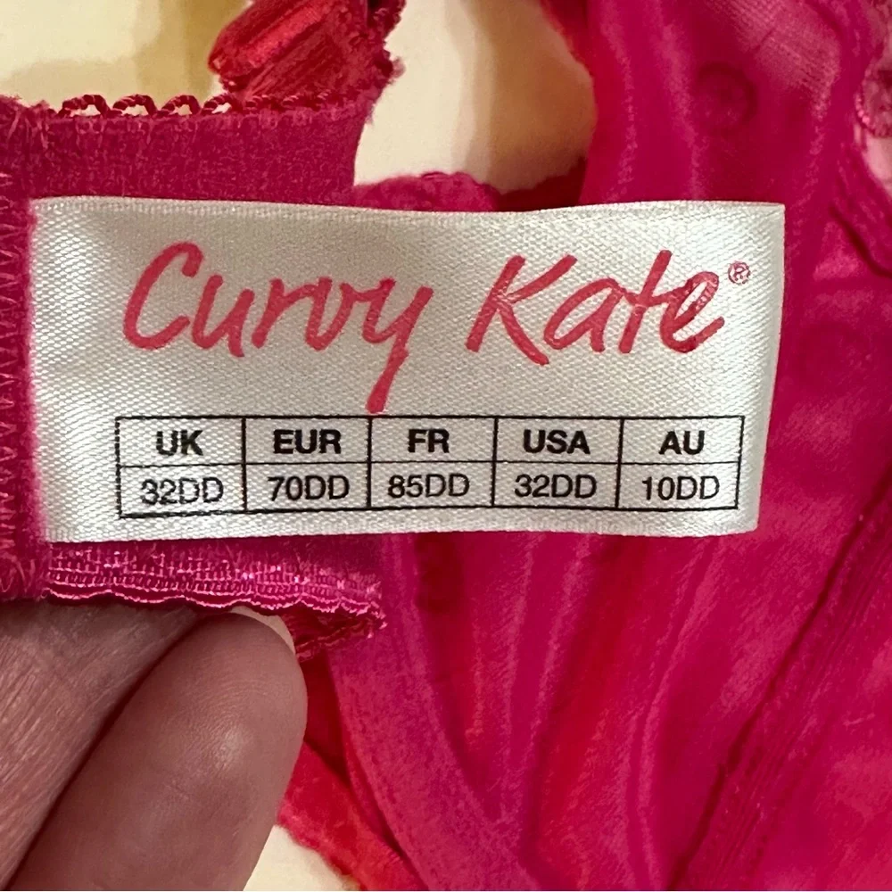 Curvy Kate Dreamcatcher Balcony Bra Rose Pink 32DD New Romantic